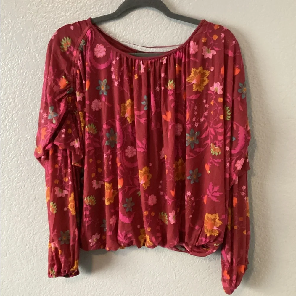 Free People Wild Flower Boho Blouse